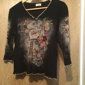 Y2K graphic lettuce hem tee